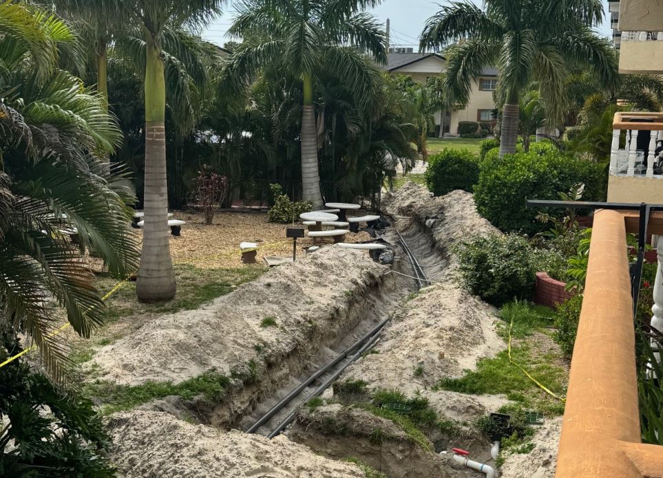 Water Booster Pump construction at windsor west condominiums